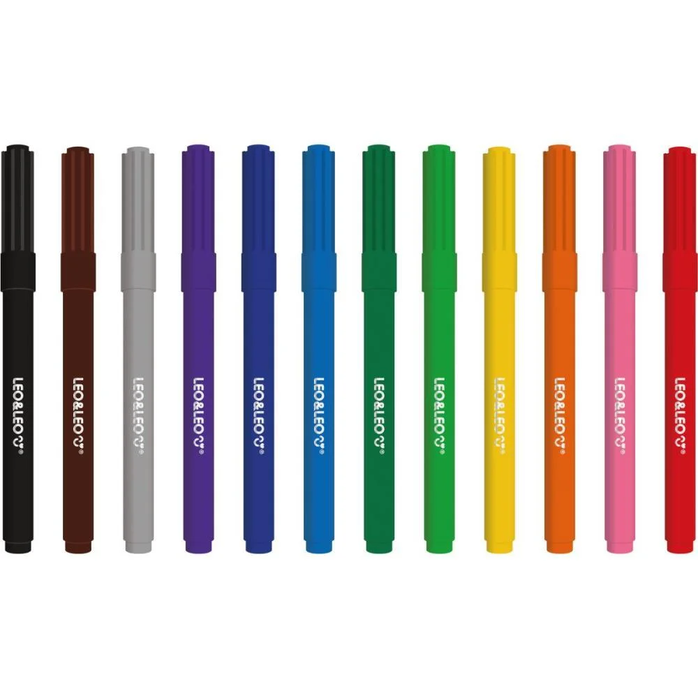 Caneta Hidrografica Jumbo Leo E Leo Big C/Aroma 12 Core Leonora (Estojo) - imagem 3
