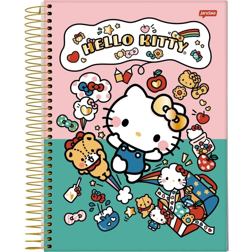 Caderno 01X1 Capa Dura Hello Kitty 80Fls. I.a Jandaia (Pct.c/04) - imagem 6