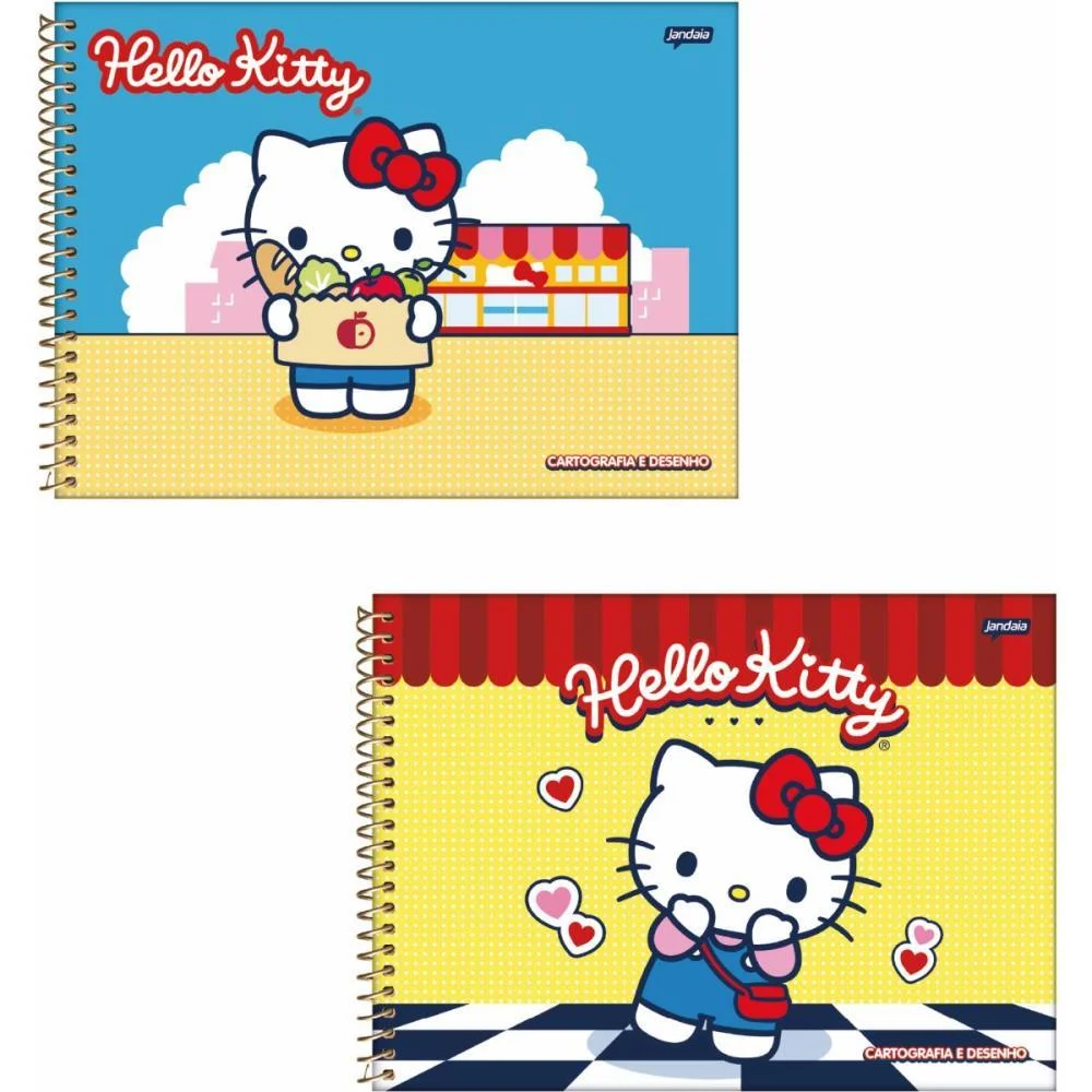 Caderno Desenho Univ Capa Dura Hello Kitty 80Fls Jandaia (Pct.c/04) - imagem 3