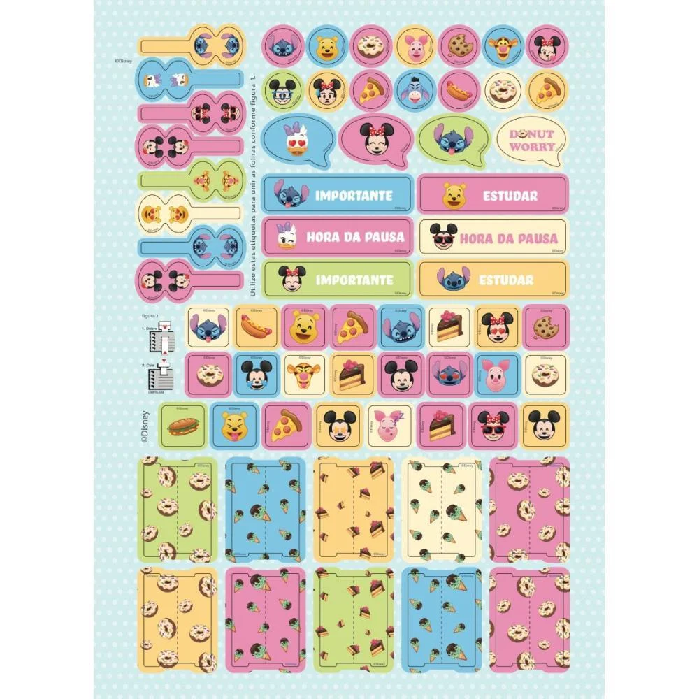 Caderno 01X1 Capa Dura Disney Emoji 80Fls. Jandaia (Pct.c/04) - imagem 13