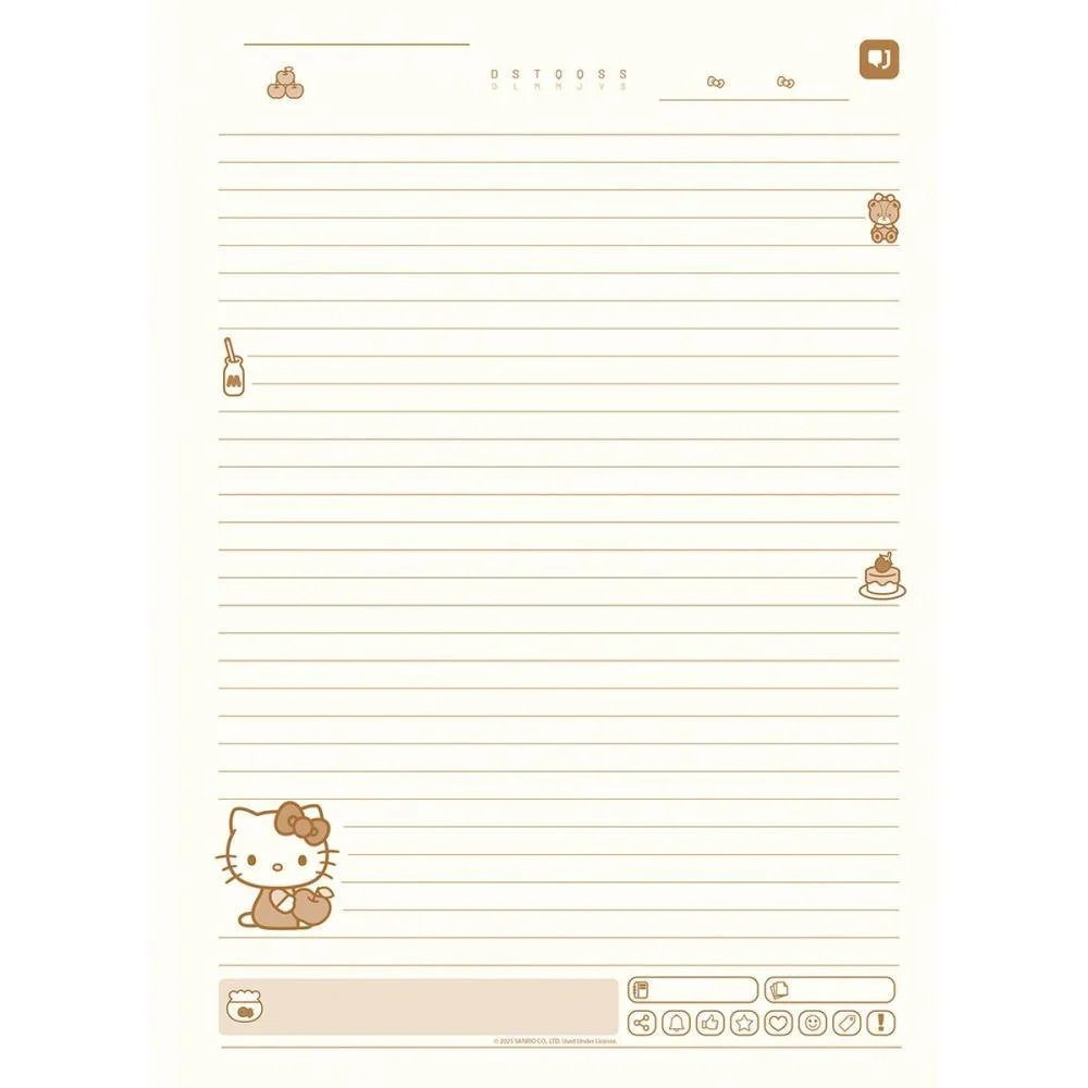 Caderno 01X1 Capa Dura Hello Kitty Kraft 80Fls I.a Jandaia (Pct.c/04) - imagem 13