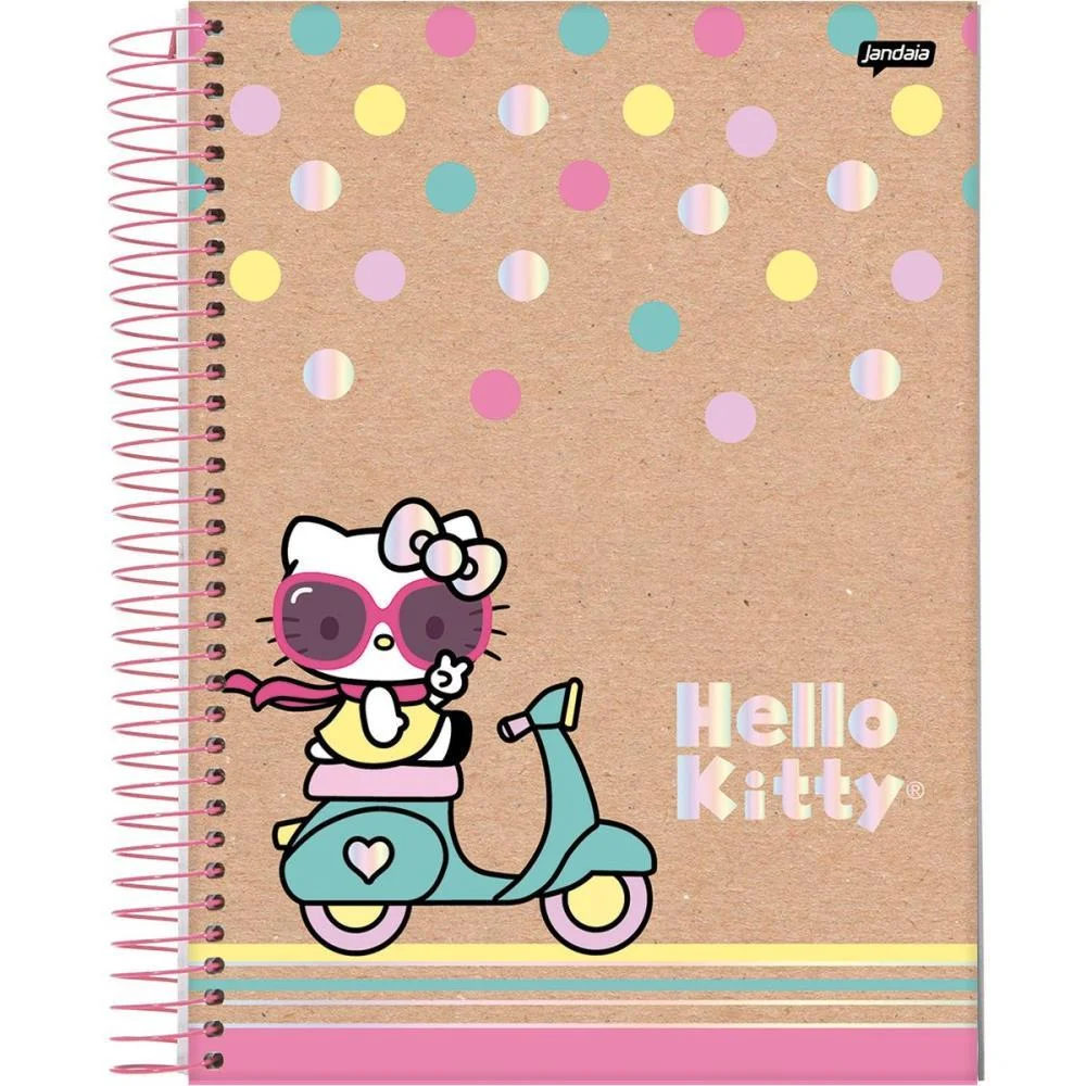 Caderno 01X1 Capa Dura Hello Kitty Kraft 80Fls I.a Jandaia (Pct.c/04) - imagem 4