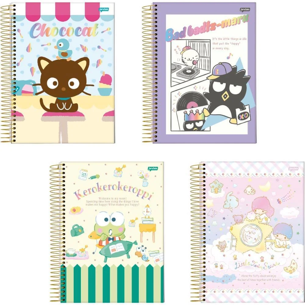 Caderno 01X1 Capa Dura Hello Kitty E Amigos 80Fls I.a Jandaia (Pct.c/04) - imagem 2