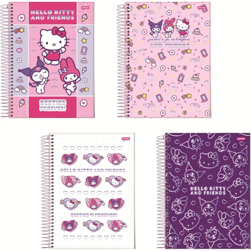 Caderno 01X1 Capa Dura Besties Forever 80Fls. I.a Jandaia (Pct.c/04) - imagem 2
