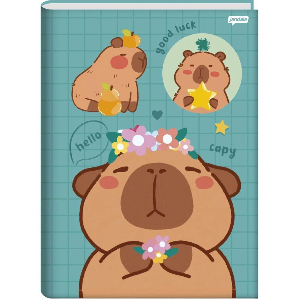 Caderno Brochurao Capa Dura Capyvibes 80Fls. Jandaia (Pct.c/05) - imagem 6