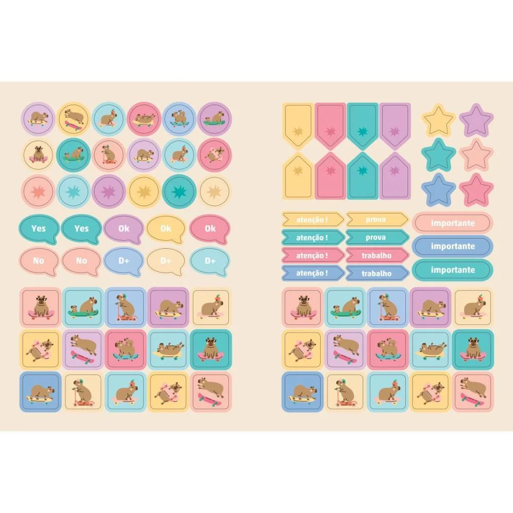 Caderno Brochurao Capa Dura Capyvibes 80Fls. Jandaia (Pct.c/05) - imagem 8