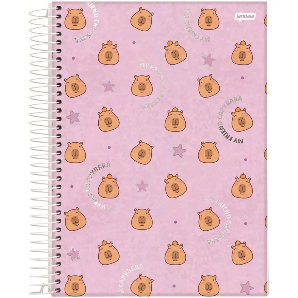 Caderno 10X1 Capa Dura Capyvibes 160Fls. I.a Jandaia (Pct.c/04) - imagem 5