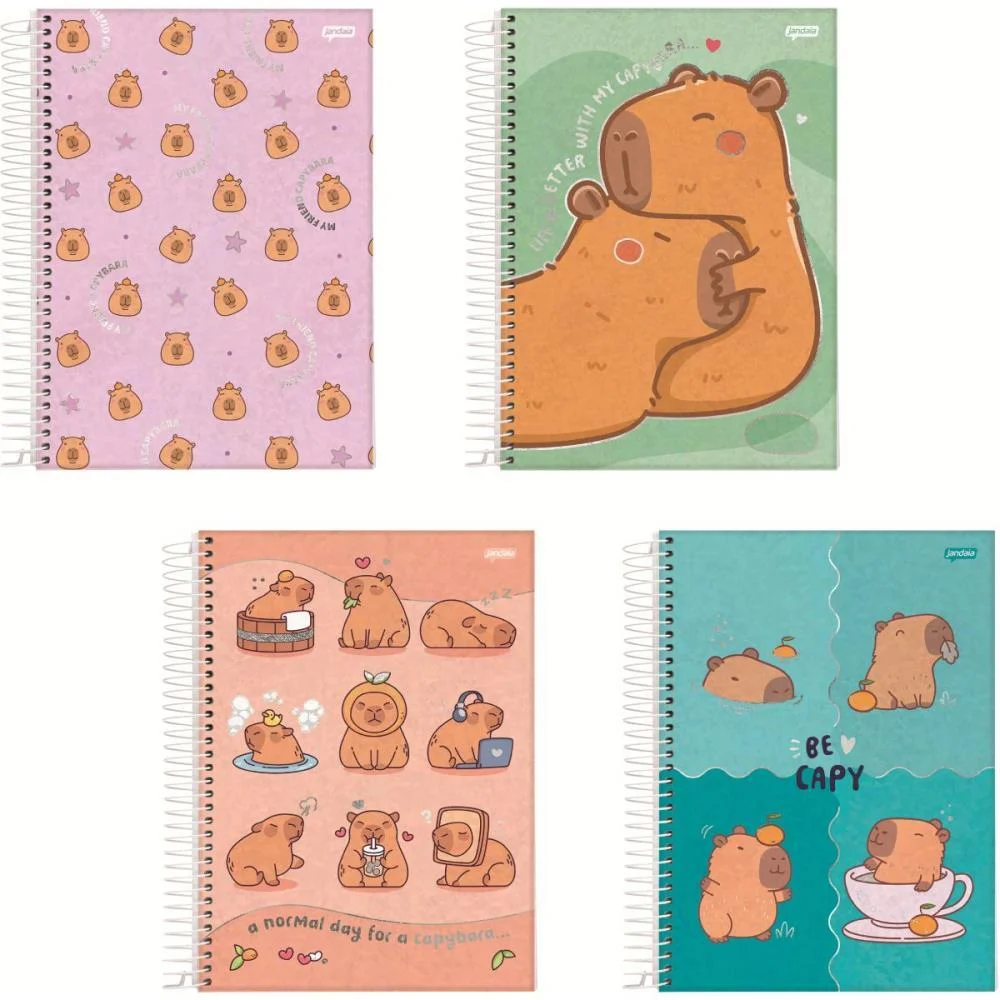 Caderno 15X1 Capa Dura Capyvibes 240Fls. I.a Jandaia (Pct.c/02) - imagem 2