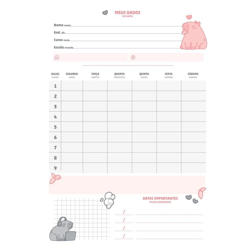 Caderno 15X1 Capa Dura Capyvibes 240Fls. I.a Jandaia (Pct.c/02) - imagem 11