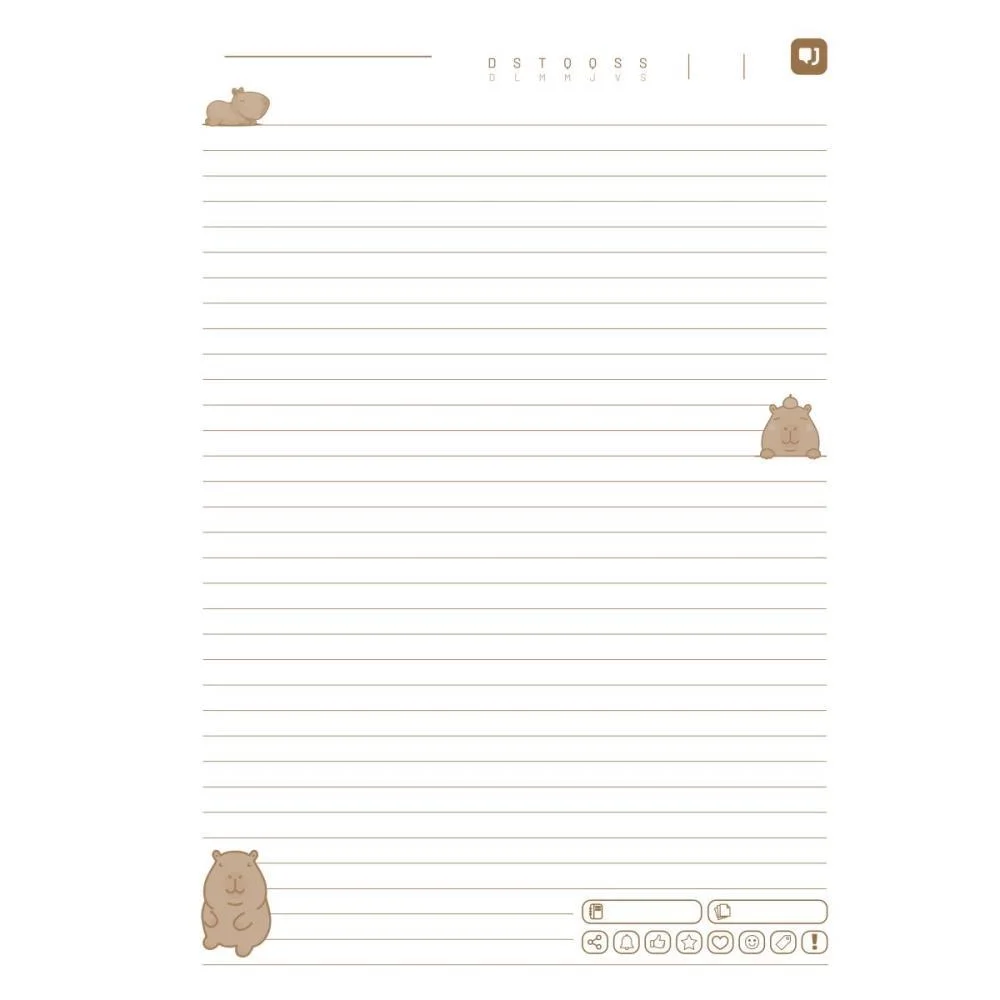 Caderno 15X1 Capa Dura Capyvibes 240Fls. I.a Jandaia (Pct.c/02) - imagem 13