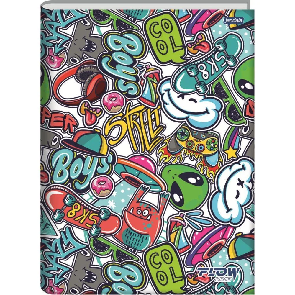Caderno Brochurao Capa Dura Flow 60Fls. Jandaia (Pct.c/10) - imagem 7