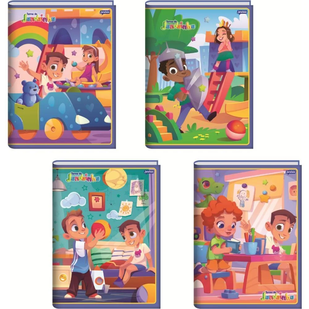 Caderno Brochurao Capa Dura Jandainha Masculino 80Fls. Jandaia (Pct.c/05) - imagem 2