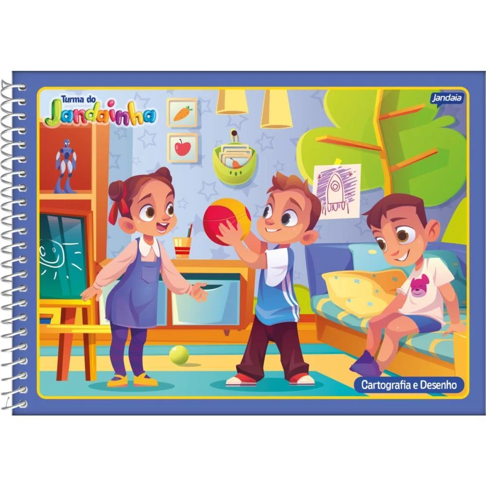 Caderno Desenho Univ Capa Dura Jandainha Masculino 80Fls. Jandaia (Pct./04) - imagem 4