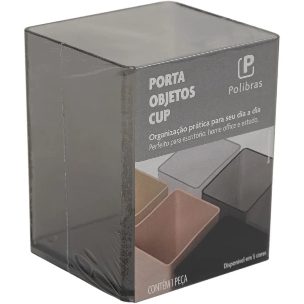Acessorio Para Mesa Organizador Office Cristal Polibras (Unidade) - imagem 4