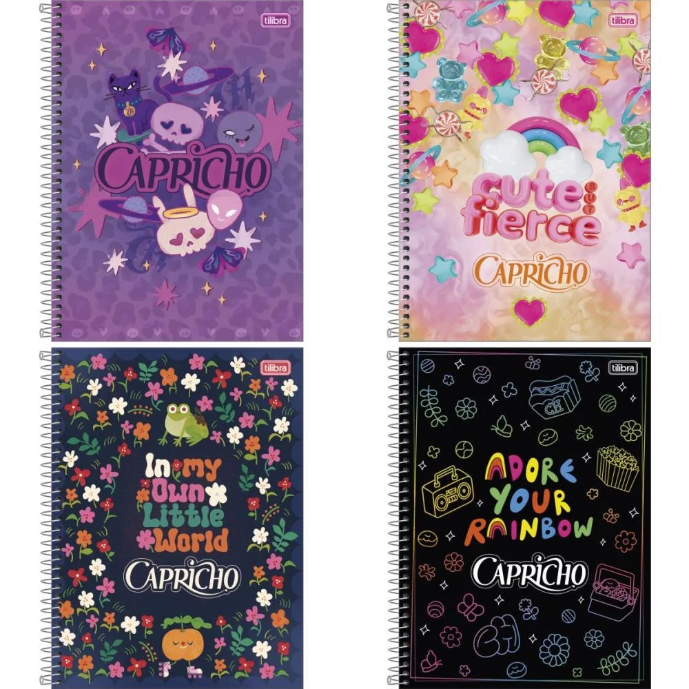 Caderno 10X1 Capa Dura Capricho 160Fls Fit Tilibra (Pct.c/04) - imagem 4