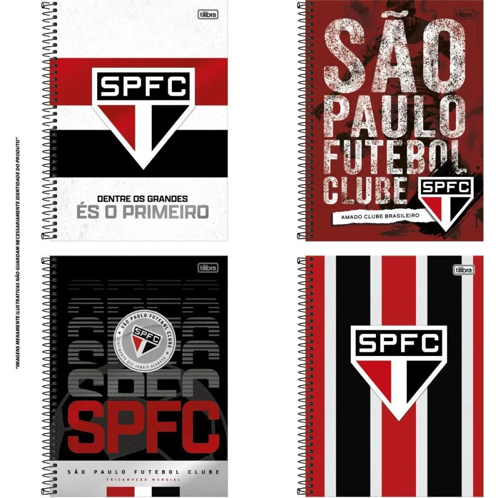 Caderno 10X1 Capa Dura Sao Paulo 160Fls Tilibra (Pct.c/04) - imagem 4