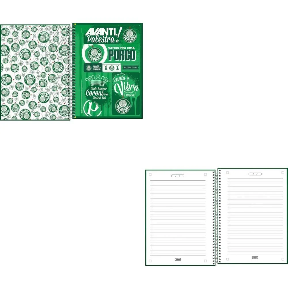 Caderno 01X1 Capa Dura Palmeiras 80Fls Tilibra (Pct.c/04) - imagem 3