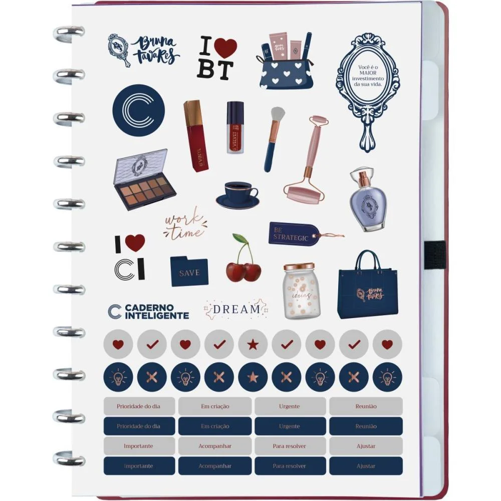 Caderno Inteligente Grande Bruna Tavares Cherry 80Fls Caderno Inteligente (Unidade) - imagem 4