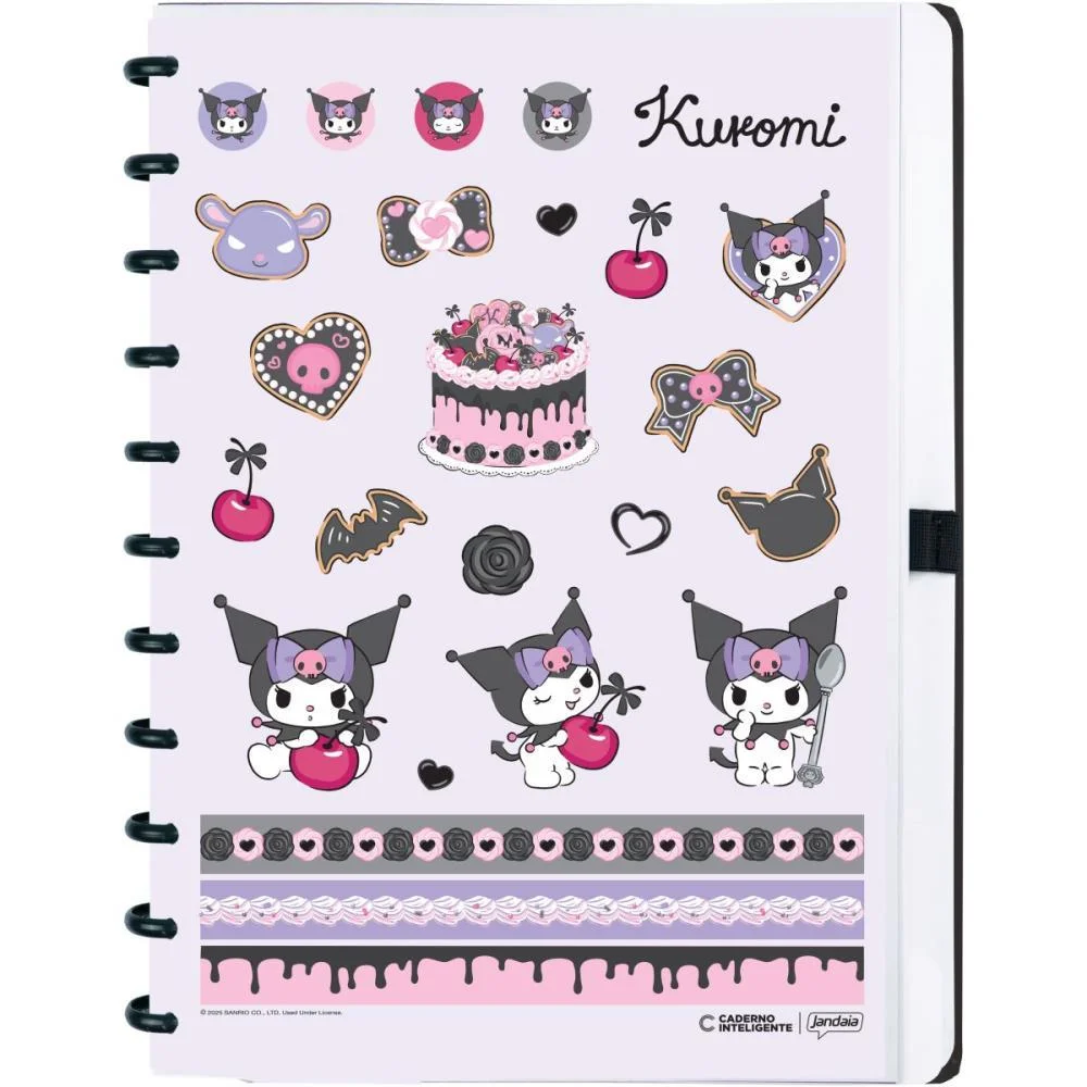 Caderno Inteligente Grande Kuromi 80Fls 215X280Mm Caderno Inteligente (Unidade) - imagem 4