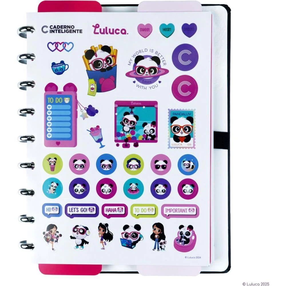 Caderno Inteligente Medio Luluca Pandalu Star 80Fls Caderno Inteligente (Unidade) - imagem 3