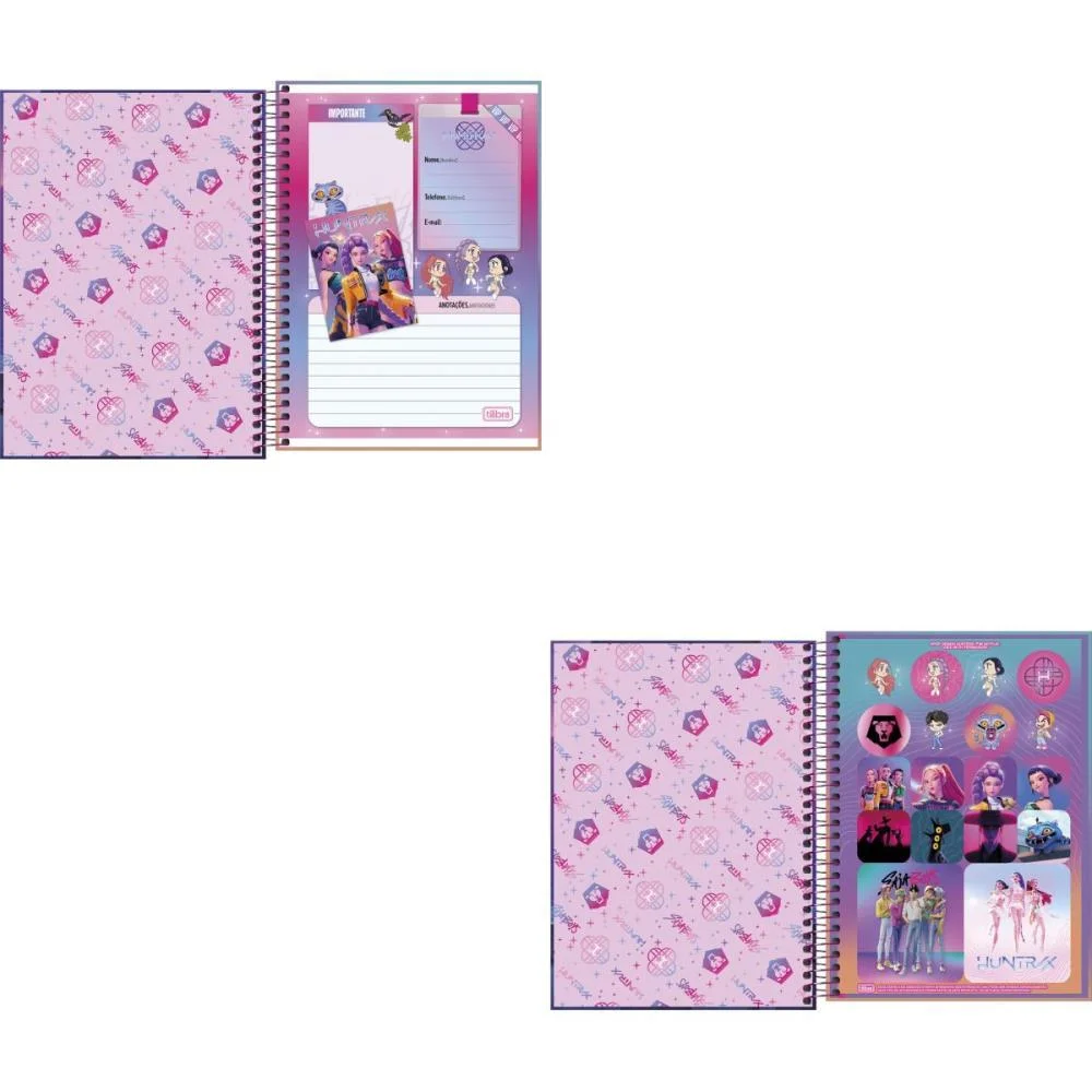 Caderno Espiral 1/4 Capa Dura Guerreiras Do K-Pop 80Fls Tilibra (Pct.c/04) - imagem 3