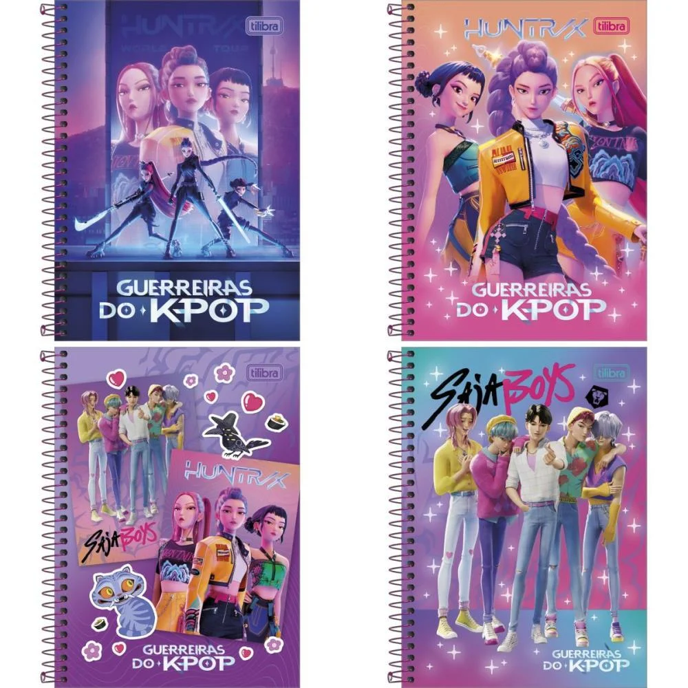 Caderno Espiral 1/4 Capa Dura Guerreiras Do K-Pop 80Fls Tilibra (Pct.c/04) - imagem 4