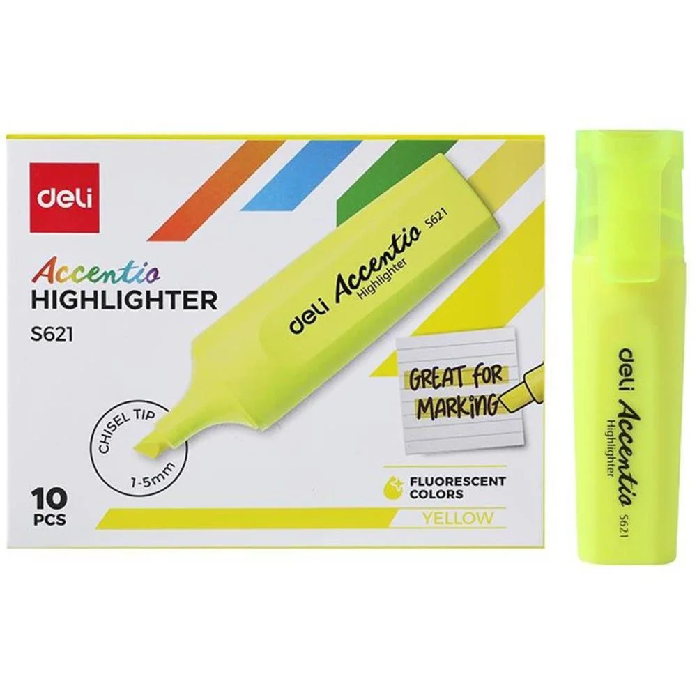 Caneta Marca Texto Accent Flourescente 1-5Mm Am Deli (Cx.c/10) - imagem 2