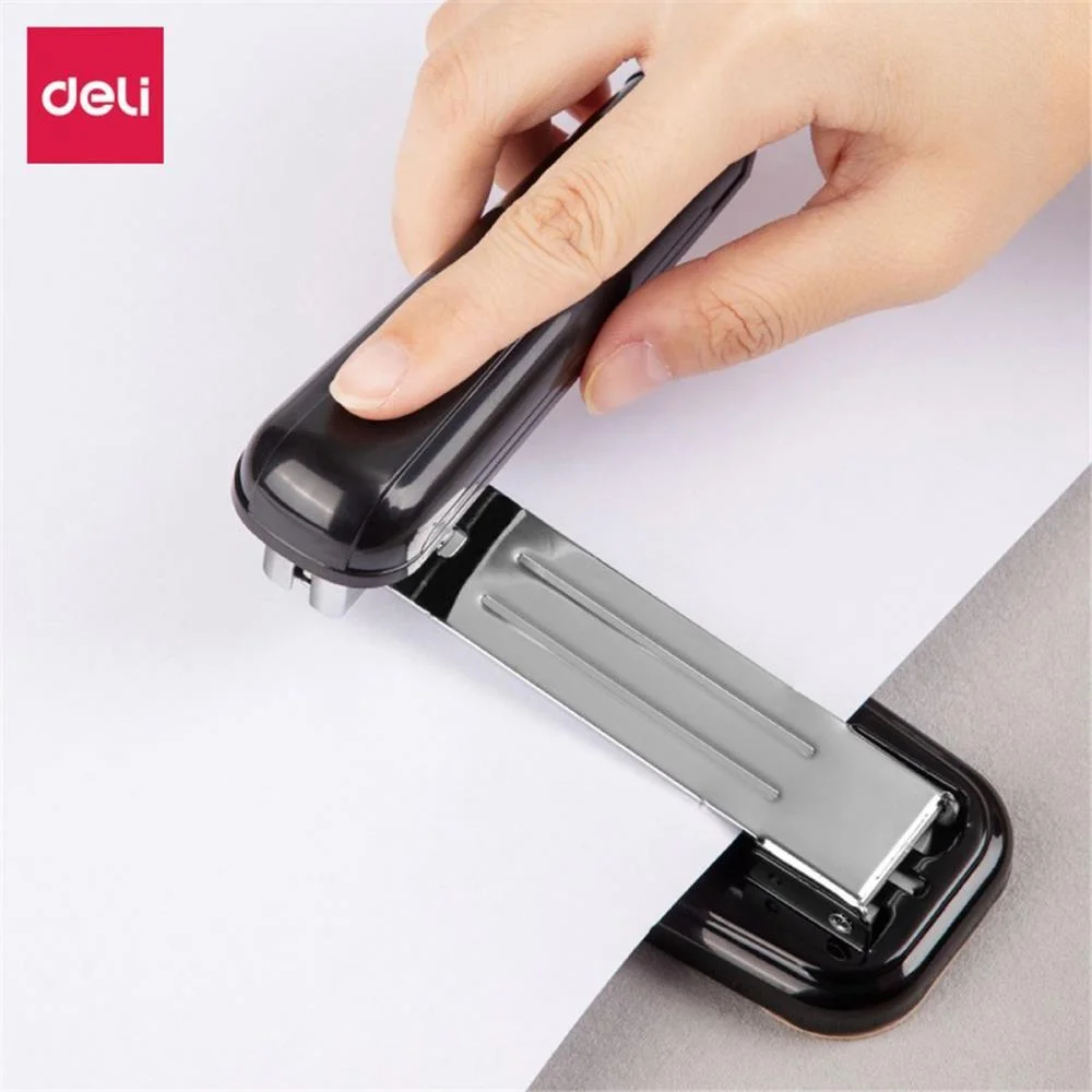 Grampeador Metal P/25Fls 26/6 Rotativo 90 Pret Deli (Unidade) - imagem 2