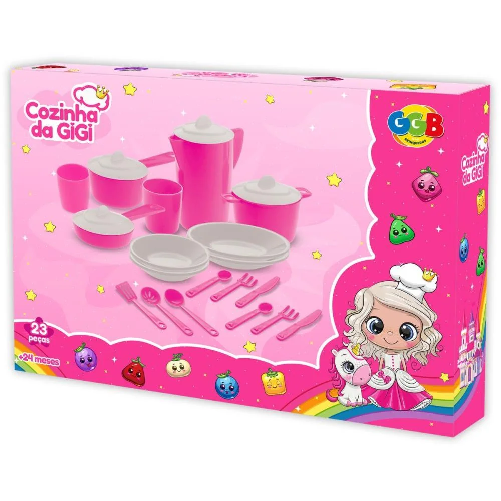 Brincando De Casinha Cozinha Da Gigi 23Pcs Ggb Plast - imagem 2