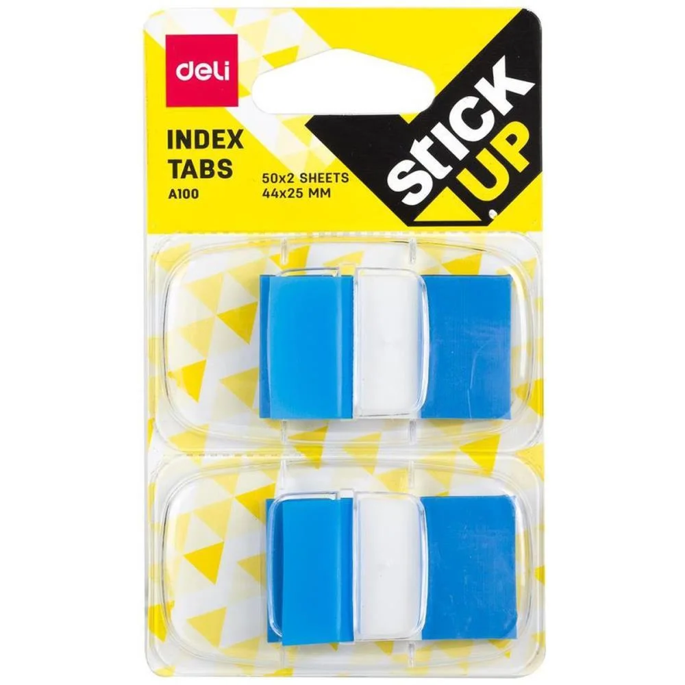 Bloco Marcador Pagina Adesivo Flag C/Suporte 2X50Fls Deli (Bl.c/02) - imagem 3