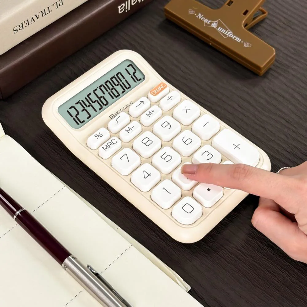 Calculadora De Mesa 12 Dig. Bege Solar/Bater.pc130 Procalc (Unidade) - imagem 4