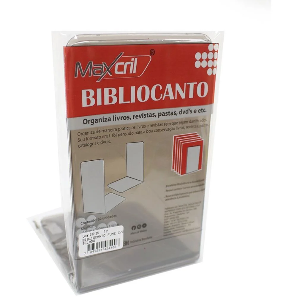 Bibliocanto Fume Acrilico Maxcril (Unidade) - imagem 4