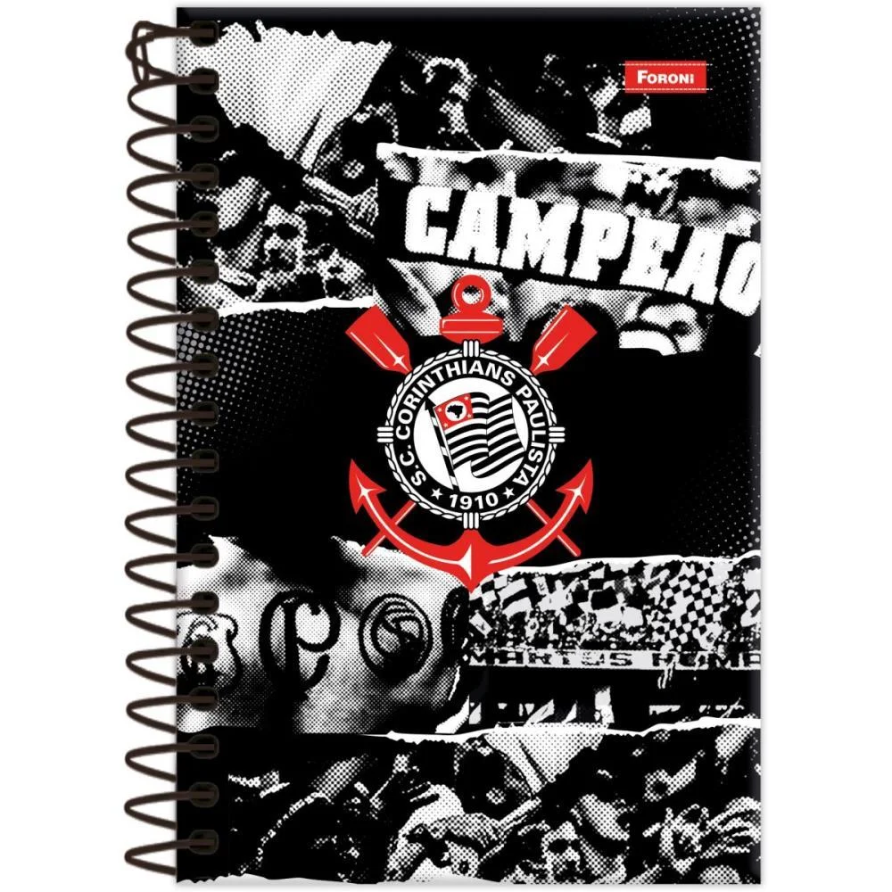 Caderneta 1/8 Corinthians Capa Dura 80Fls Foroni (Pct.c/04) - imagem 2