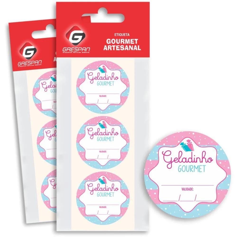 Etiqueta Adesiva Geladinho Gourmet Grespan (Pct.c/60) - imagem 2