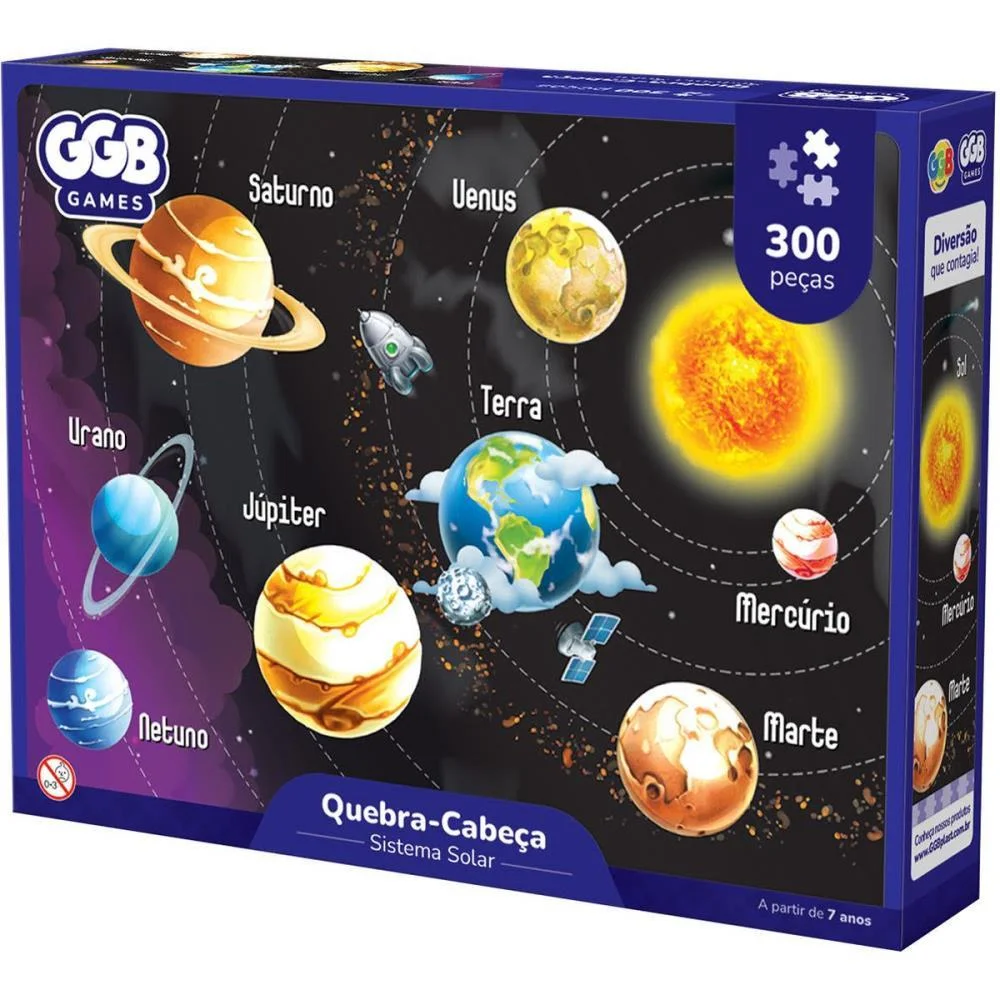 Quebra-Cabeca Cartonado Sistema Solar 300Pcs Ggb Plast (Unidade) - imagem 2