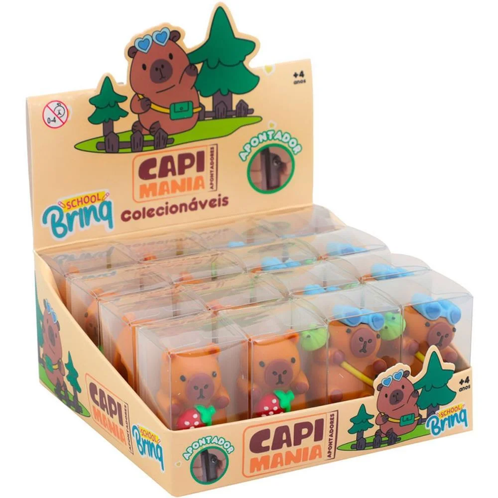 Apontador Sem Deposito Capivara 3Mod.(S) Polibrinq (Dp.c/16) - imagem 2
