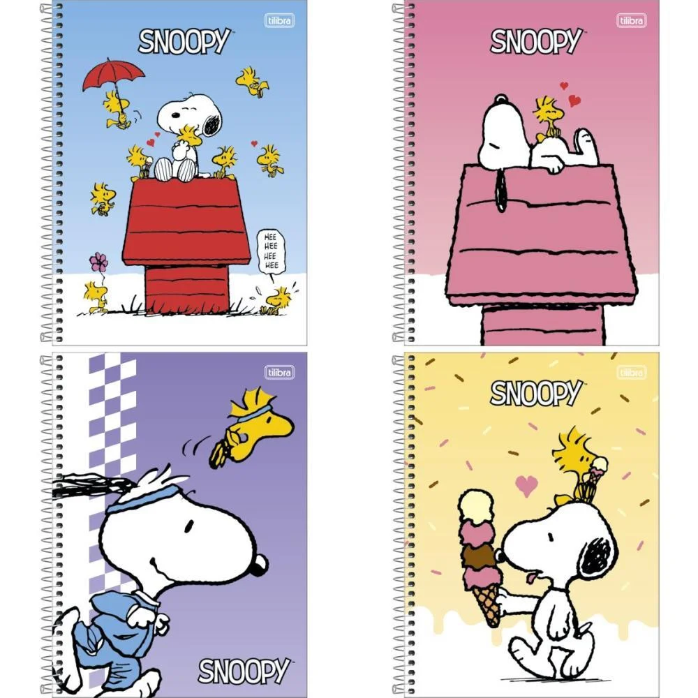 Caderno 01X1 Capa Dura Snoopy 80Fls Fit Tilibra (Pct.c/04) - imagem 4
