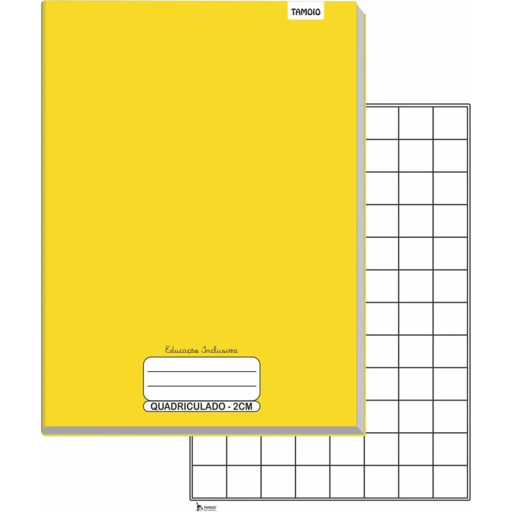 Caderno Quadriculado Univers. 2X2Cm Ampliado Ed. Inclusiva Tamoio (Pct.c/05) - imagem 2