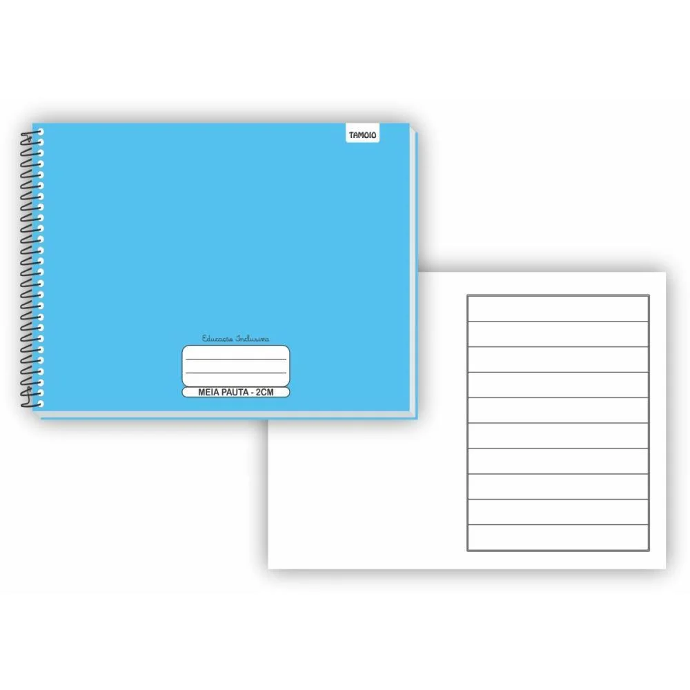 Caderno Desenho Univ Capa Dura Neuro Meia Pauta Ampliada 40F Tamoio (Pct.c/05) - imagem 5