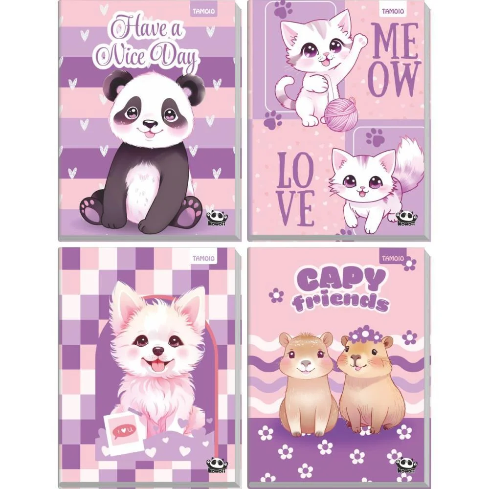 Caderno Brochura 1/4 Capa Dura Kawaii 96 Folhas Tamoio (Pct.c/04) - imagem 2