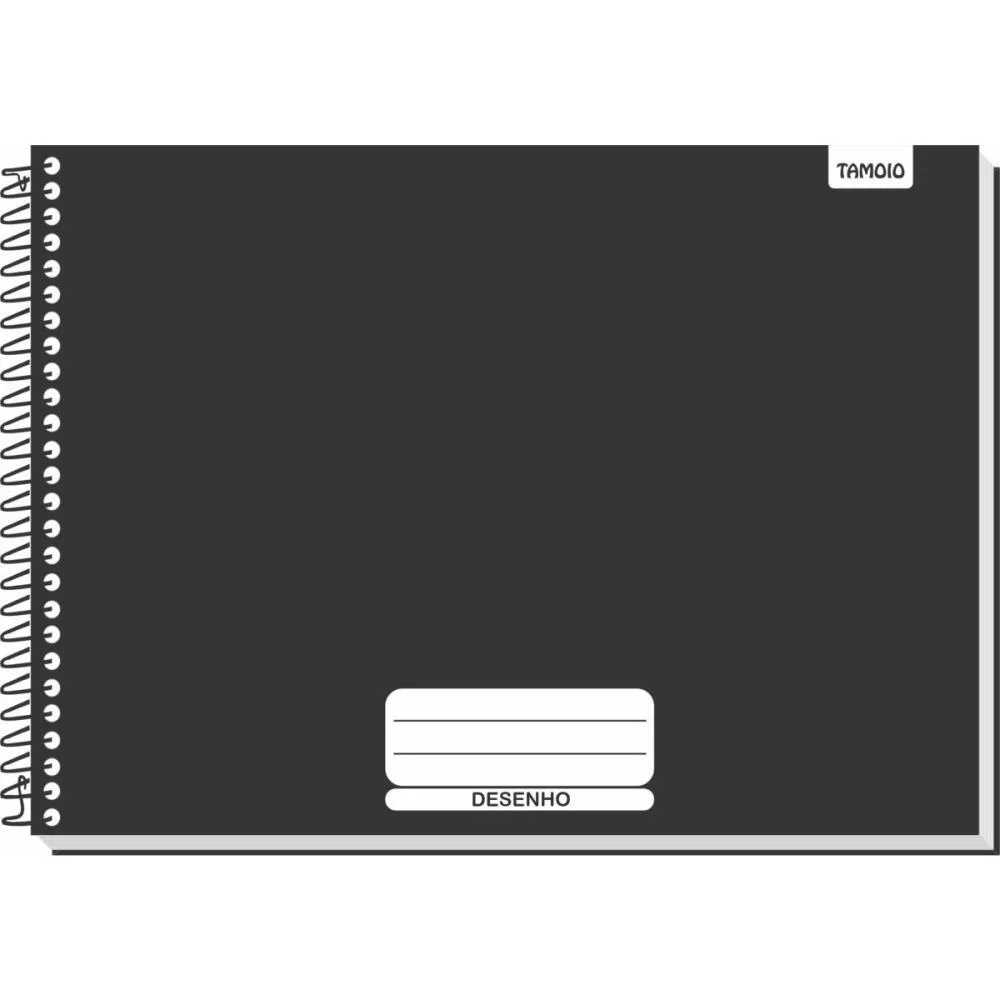 Caderno Desenho Milimetrado Preto Liso 48F Univ Espiral Cd Tamoio (Pct.c/04) - imagem 3