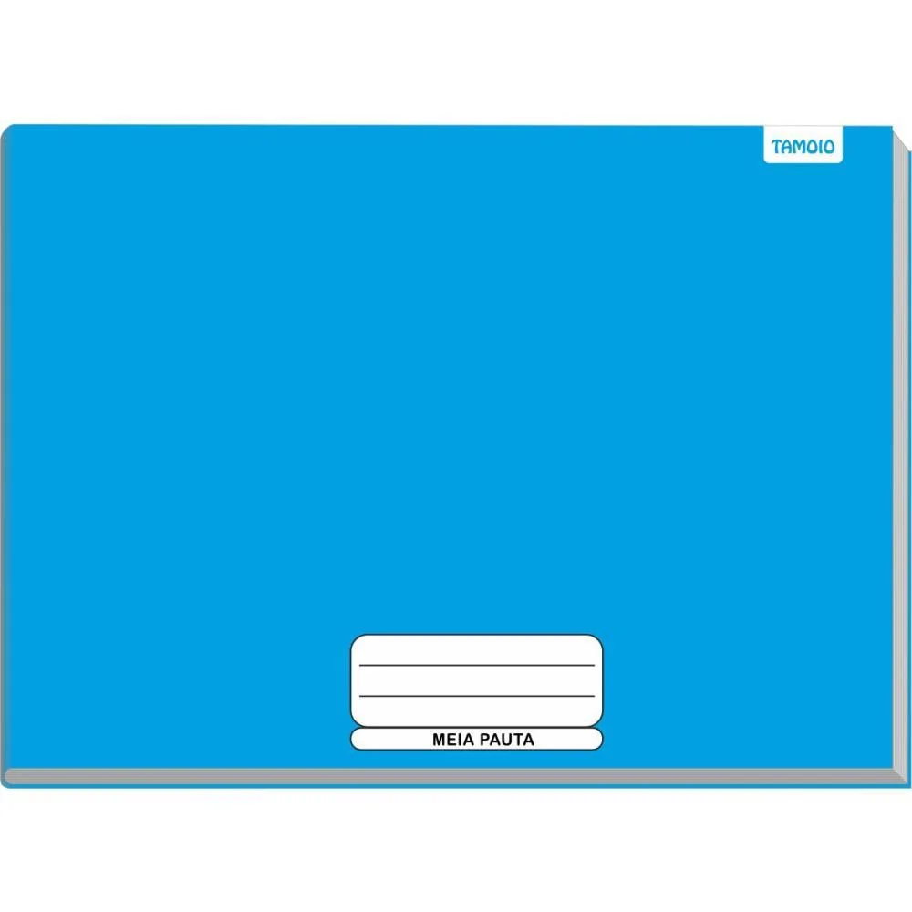 Caderno Desenho Univ Capa Dura Meia Pauta 80F Azul Brochurao Tamoio (Pct.c/04) - imagem 2