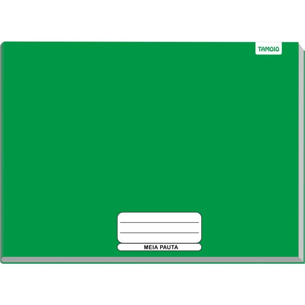 Caderno Desenho Univ Capa Dura Meia Pauta 40F Verde Brochurao Tamoio (Pct.c/04) - imagem 2