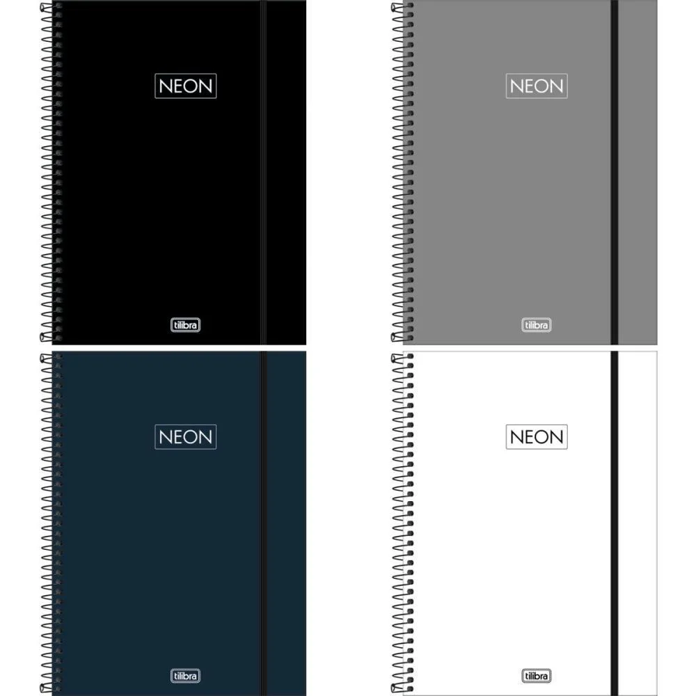 Caderno 10X1 Capa Dura Neon Fit 160Fls Pp Masculino Tilibra (Pct.c/04) - imagem 2