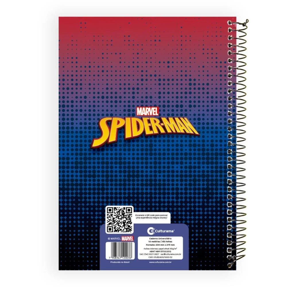 Caderno 10X1 Capa Dura Marvel 160Fls Culturama (Pct.c/03) - imagem 6