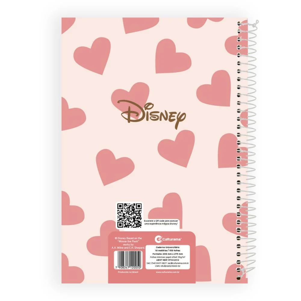 Caderno 10X1 Capa Dura Pooh E Marie 160Fls Classicos Culturama (Pct.c/03) - imagem 6