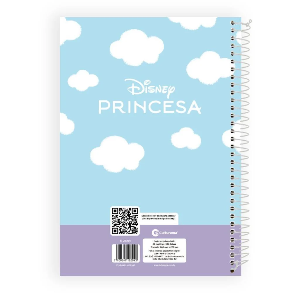 Caderno 10X1 Capa Dura Princesas 160Fls Culturama (Pct.c/03) - imagem 3