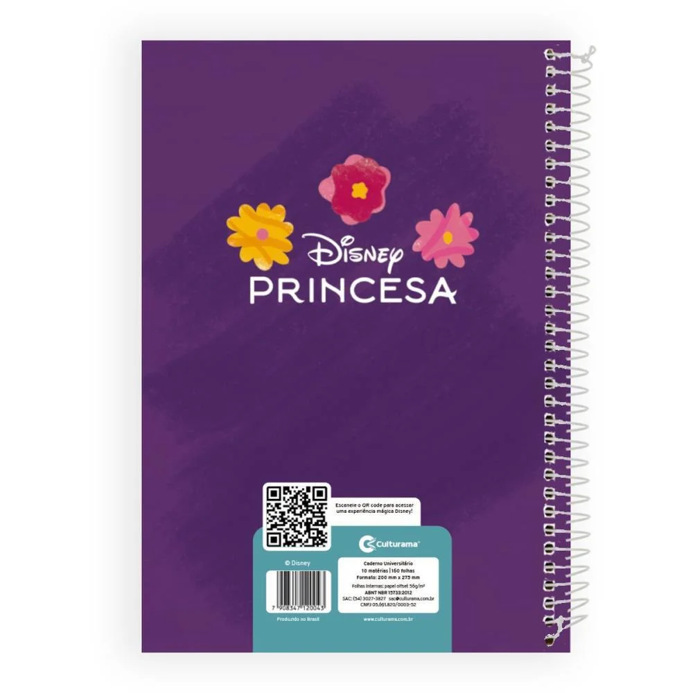 Caderno 10X1 Capa Dura Princesas 160Fls Culturama (Pct.c/03) - imagem 6
