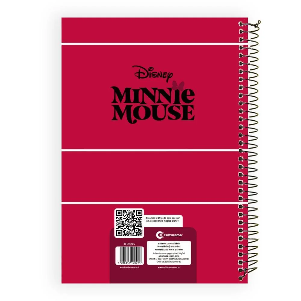 Caderno 10X1 Capa Dura Mickey E Minnie 160Fls Culturama (Pct.c/03) - imagem 5