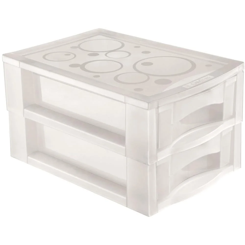 Gaveteiro Cristal Plastico Medio 2Gvts Ordene - imagem 5